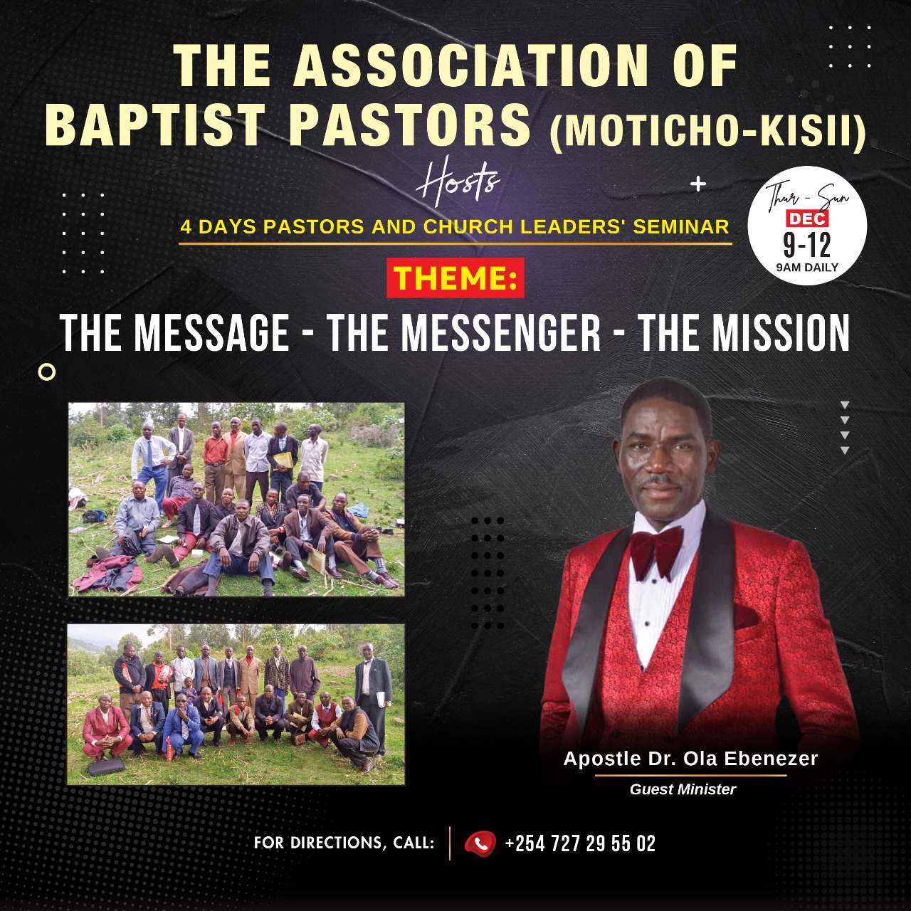 You are currently viewing ASSOCIATION OF BAPTIST CHURCH PASTORS HOSTS APOSTLE OLA IN KISII-KENYA.